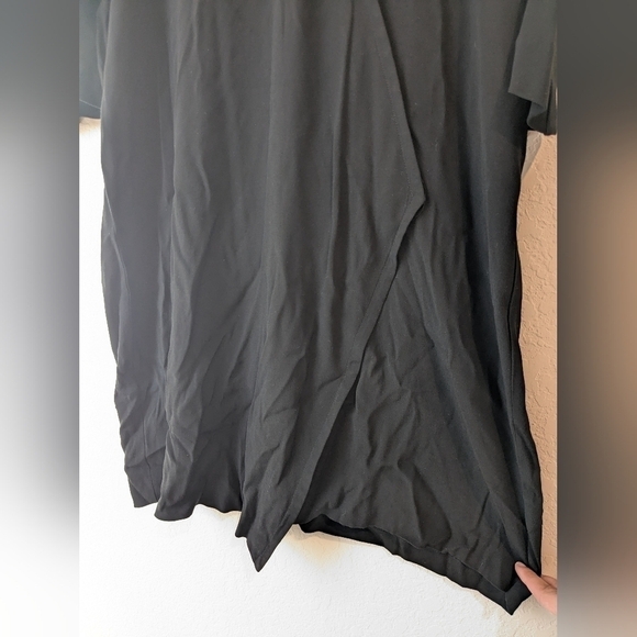 Universal Standard Black Crepe Asymmetric The Katy Kimono Mini Dress Evening - Picture 9 of 13